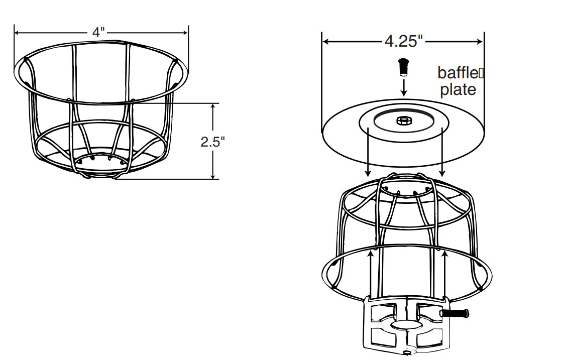 2 piece Universal Sprinkler Head Guard cage