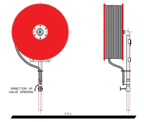 Round shape Garden water Hose Reel Roll