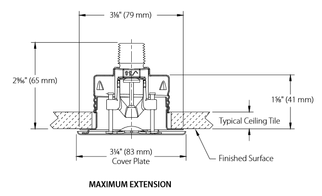 Conceal type fire sprinkler head 