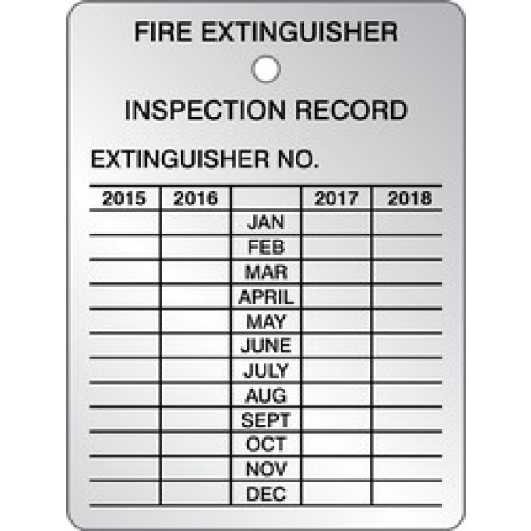 Fire Extinguisher Inspection Tags