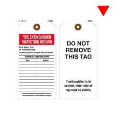 Fire Extinguisher Inspection Record Tag